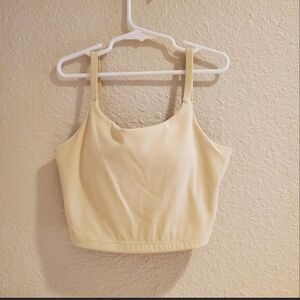 Pale yellow exercise tank